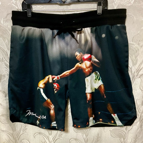 Muhammad Ali x Shoe Palace Men’s Mesh Black Shorts Gym Athletic Boxing 2XL - Picture 1 of 6